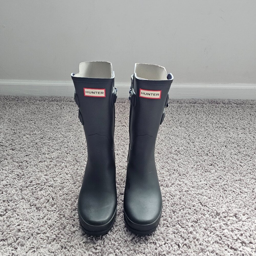 Hunter Refined Webbing boots size 6 in Slate